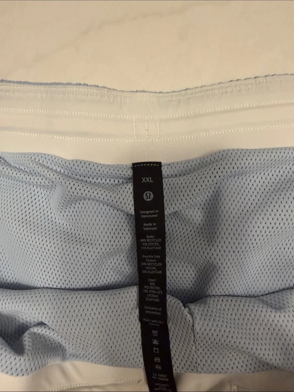 lululemon athletica Men's Sky Blue Athletic Drawstring Shorts